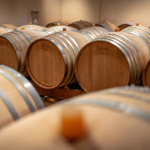 Château de Sancerre - Les barriques servant à l'élevage de certaines cuvées