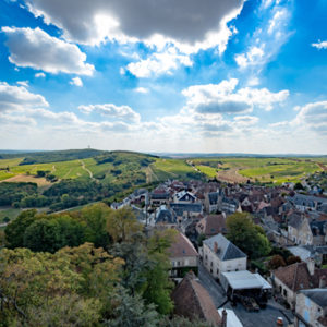 Château de Sancerre - Vue aérienne de la Tour des Fiefs