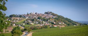 Château de Sancerre - Vue du village de Sancerre et des vignobles