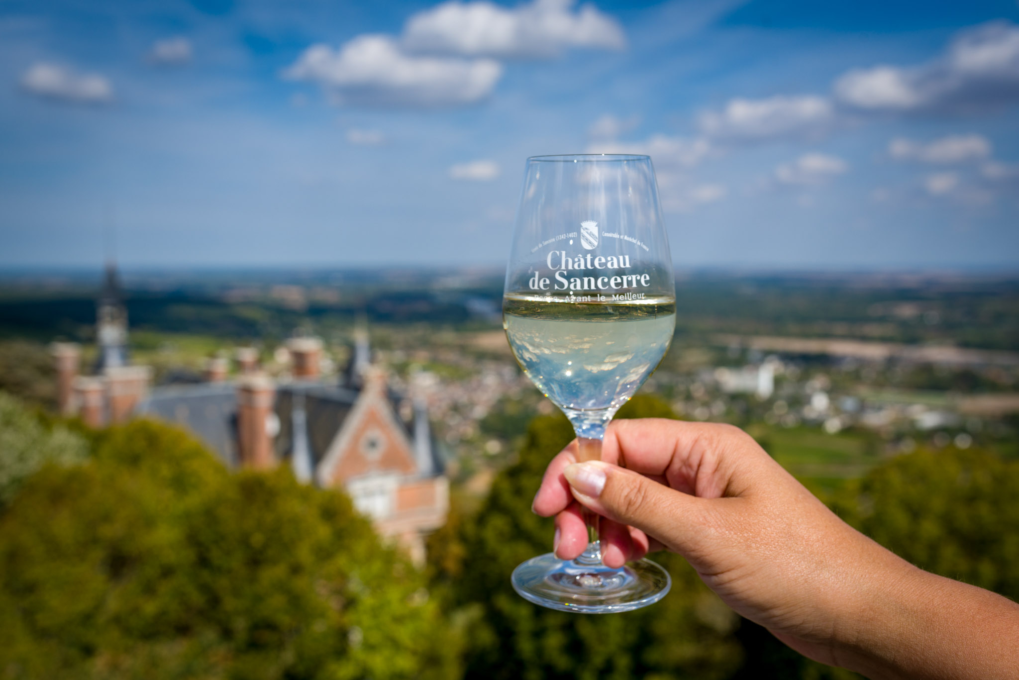 Chateau de Sancerre - Glass at the top of the Fiefdom Tower